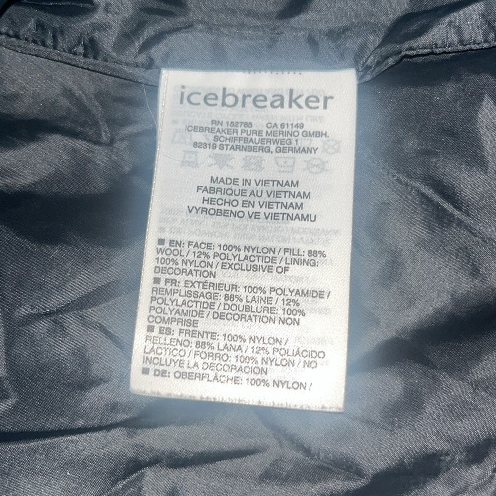 Icebreaker MerinoLOFT Hyperia Lite Quilted‎ Puffer Jacket Black Medium - Picture 7 of 7